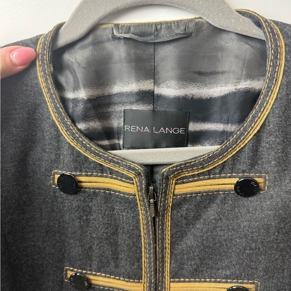 Rena Lange Military Blazer Women’s 10 Designer Preppy Luxury - Picture 8 of 10